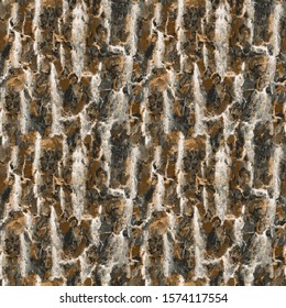 Seamless abstract brown bark pattern texture