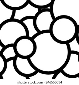 Seamless abstract bubble. Line illustration background