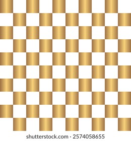 Seamless abstract cage pattern.  The golden square. Geometric and modern vintage background. Vector illustration. It can be used in web design, textiles, packaging, wallpaper, printing.