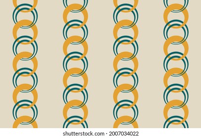 Seamless abstract chain on a beige background. EPS10 Illustration.