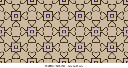 Seamless abstract chain pattern  . Geometric texture. Repeated printing. A seamless background.pattern on brown background