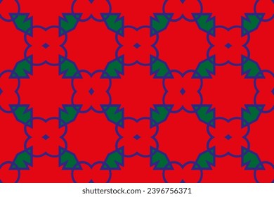 Seamless abstract chain pattern  . Geometric texture. Repeated printing. A seamless background.pattern on red background