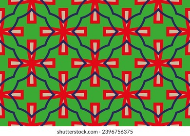 Seamless abstract chain pattern  . Geometric texture. Repeated printing. A seamless background.pattern on red background