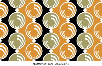 Patrón de cadena abstracto sin inconvenientes sobre negro. Ilustración vectorial.