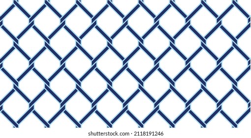 Seamless abstract chain pattern on white. Vector Illustration.