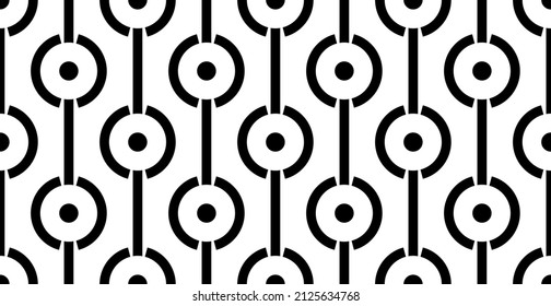 Seamless abstract chain pattern on white. Vector Illustration.