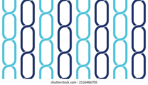 Seamless abstract chain pattern on white. Vector Illustration.