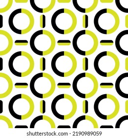 Seamless abstract chain pattern. Rounded geometric shapes. Vector illustration.