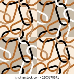 Seamless abstract chain pattern. Vector Illustration.