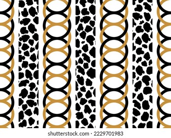 Seamless abstract chain pattern. Vector Illustration.