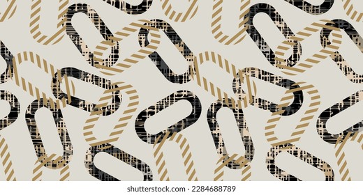 Seamless abstract chain pattern. Vector Illustration.
