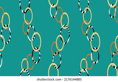 Seamless abstract chains pattern. Vector Illustration