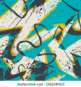 Seamless abstract chaotic grunge pattern.