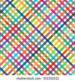 Seamless Abstract Checkered Background With Multi Colored Lines