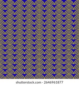 Motif harmonieux abstrait en chevron: motif textile floral vintage avec lignes ondulées ornées