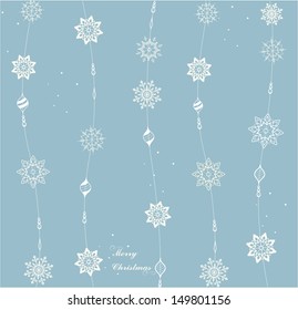 Seamless abstract christmas background with snowflakes.