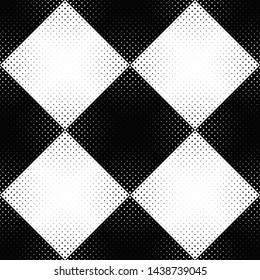 Seamless abstract circle pattern background - black and white vector graphic design from dots