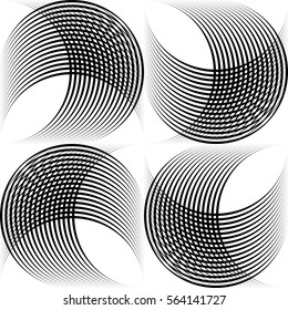 Seamless Abstract Circle Pattern. Monochrome Minimal Background. Futuristic Graphic Design