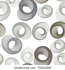 Seamless abstract circles or ellipses geometric pattern, colorful and artistic for graphic design, catalog, textile or texture printing and background. Vector illustration graphic.