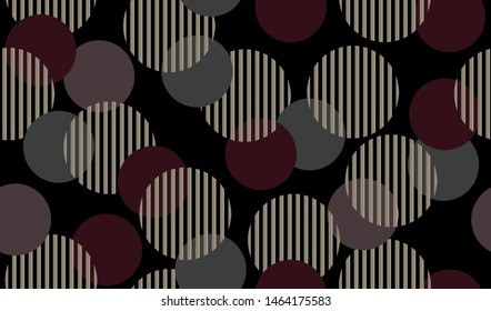 Seamless abstract circles on black background.EPS10 Illustration