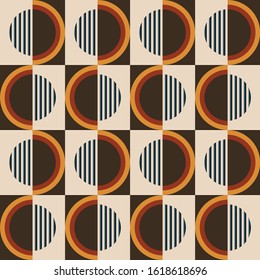 Seamless abstract circles on black background.EPS10 Illustration.