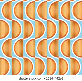 Seamless abstract circles on blue background.EPS10 Illustration.