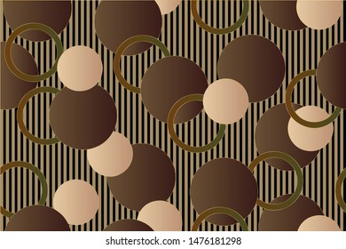 Seamless abstract circles on brown  background.EPS10 Illustration