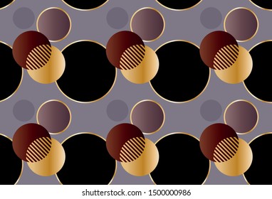 Seamless abstract circles on violet background. EPS10 Illustration