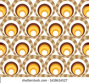 Seamless abstract circles on white background.EPS10 Illustration.