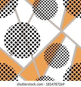 Seamless abstract circles on white  background.EPS10 Illustration.