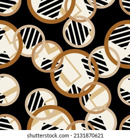 Seamless abstract circles pattern. Vector Illustration.