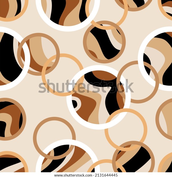 Seamless abstract circles pattern. Vector 3d geometric pattern wallpaper Illustration.
