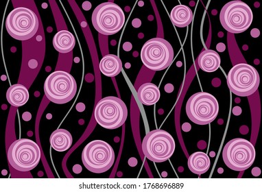 Seamless abstract circles with striped pattern.Vector design for fashion prints and backgrounds.
