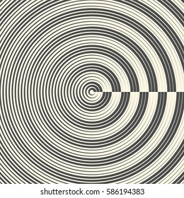 Seamless Abstract Circular Pattern. Monochrome Minimal Background. Futuristic Gradient Graphic Design