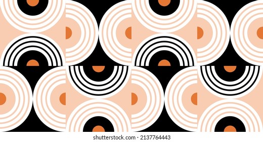 Seamless abstract circular pattern. Vector Illustration.