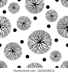 Seamless abstract circular pattern. Vector Illustration.