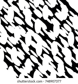 Seamless abstract classy monochrome vector pattern. Black and white, white ellipses. Gift wrapping paper. Bed sheets, interior, textile.