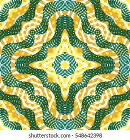 Seamless abstract color engraving pattern. Texture for certificate or diploma, currency and money design. Single-leaf woodcut, xylography, printmaking. Vector Illustration