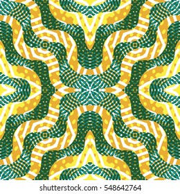 Seamless abstract color engraving pattern. Texture for certificate or diploma, currency and money design. Single-leaf woodcut, xylography, printmaking. Vector Illustration