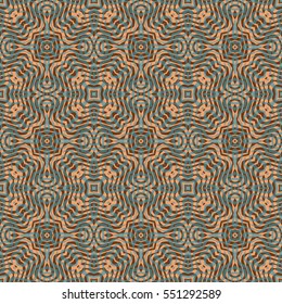 Seamless abstract color engraving pattern. Texture for certificate or diploma, currency and money design. Single-leaf woodcut, xylography, printmaking. Vector Illustration