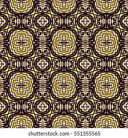 Seamless abstract color engraving pattern. Texture for certificate or diploma, currency and money design. Single-leaf woodcut, xylography, printmaking. Vector Illustration