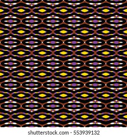 Seamless abstract color engraving pattern. Texture for certificate or diploma, currency and money design. Single-leaf woodcut, xylography, printmaking. Vector Illustration