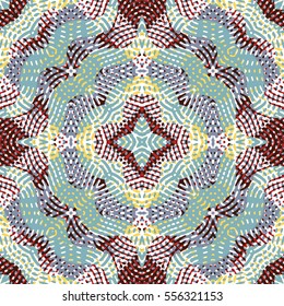 Seamless abstract color engraving pattern. Texture for certificate or diploma, currency and money design. Single-leaf woodcut, xylography, printmaking. Vector Illustration