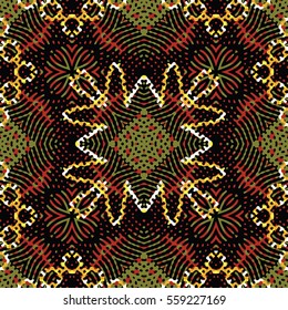 Seamless abstract color engraving pattern. Texture for certificate or diploma, currency and money design. Single-leaf woodcut, xylography, printmaking. Vector Illustration