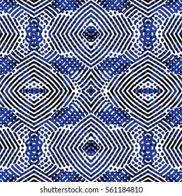 Seamless abstract color engraving pattern. Texture for certificate or diploma, currency and money design. Single-leaf woodcut, xylography, printmaking. Vector Illustration