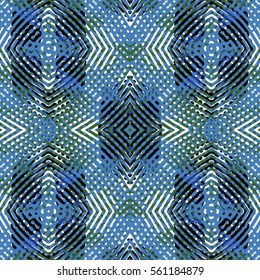Seamless abstract color engraving pattern. Texture for certificate or diploma, currency and money design. Single-leaf woodcut, xylography, printmaking. Vector Illustration