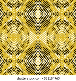 Seamless abstract color engraving pattern. Texture for certificate or diploma, currency and money design. Single-leaf woodcut, xylography, printmaking. Vector Illustration