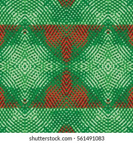 Seamless abstract color engraving pattern. Texture for certificate or diploma, currency and money design. Single-leaf woodcut, xylography, printmaking. Vector Illustration