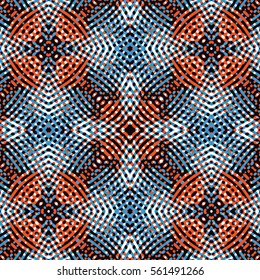 Seamless abstract color engraving pattern. Texture for certificate or diploma, currency and money design. Single-leaf woodcut, xylography, printmaking. Vector Illustration
