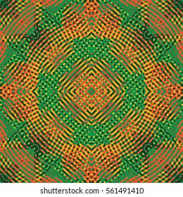 Seamless abstract color engraving pattern. Texture for certificate or diploma, currency and money design. Single-leaf woodcut, xylography, printmaking. Vector Illustration